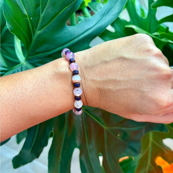 Agate & Hematite bracelet - Picture 3 of 6